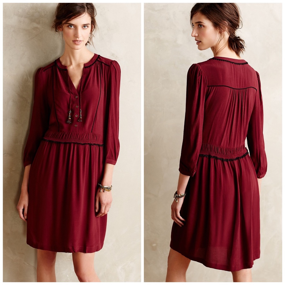 Anthropologie Maeve Galan V Neck Dress